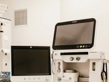 a machine with a screen